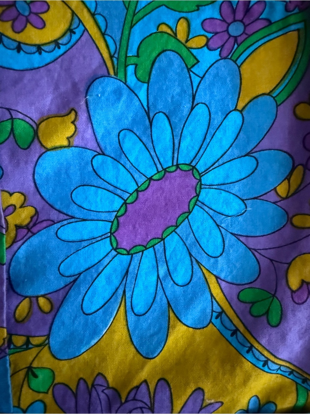 Vtg 70s Sun Fashions Of Hawaii Women’s S Flower Power Groovy Top Hippie Blouse - Picture 7 of 9